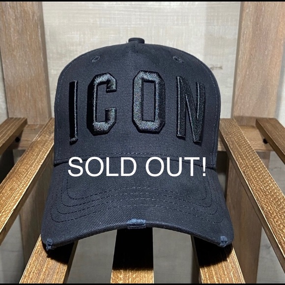 DSQUARED Other - DSQUARED BLACK ICON Embroidered Baseball Cap Hat